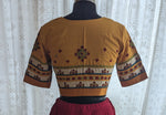 Load image into Gallery viewer, Golden Bloom Kalamkari with Kutch Embroidered Blouse
