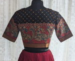 Load image into Gallery viewer, Heritage Black Appliqué Kutch Embroidered Blouse
