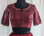 Load image into Gallery viewer, Rusted Red Shibori with Kutch Mirror work
