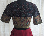Load image into Gallery viewer, Charcoal Black Appliqué Kutch Embroidered Blouse
