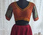 Load image into Gallery viewer, Burnt Saffron Appliqué Kutch Embroidered Blouse

