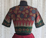 Load image into Gallery viewer, Vasantika Kalamkari with Kutch Embroidered Blouse
