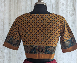Mustard Yellow Applique Kutch Embroidery