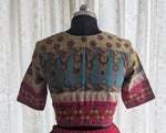 Load image into Gallery viewer, Rangavalli Kalamkari with Kutch Embroidered Blouse
