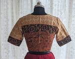 Load image into Gallery viewer, Beige  Ikat with Kantha Embroidery Blouse
