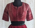 Load image into Gallery viewer, Burgundy Shibori with Kutch Mirror work
