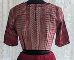 Load image into Gallery viewer, Burgundy Shibori with Kutch Mirror work
