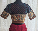 Load image into Gallery viewer, Charcoal Black Appliqué Kutch Embroidered Blouse

