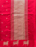 Load image into Gallery viewer, Kamdhenu Red Handwoven Silk Saree
