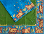 Load image into Gallery viewer, Kamdhenu Mehendi Green Saree
