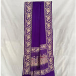 Load image into Gallery viewer, Kamdhenu Violet Handwoven Silk Saree
