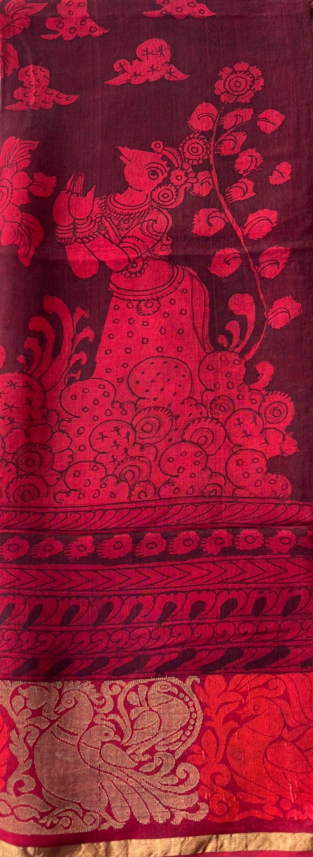 Maheshwari Silk Dupatta (DPT-SL-CR-0020)