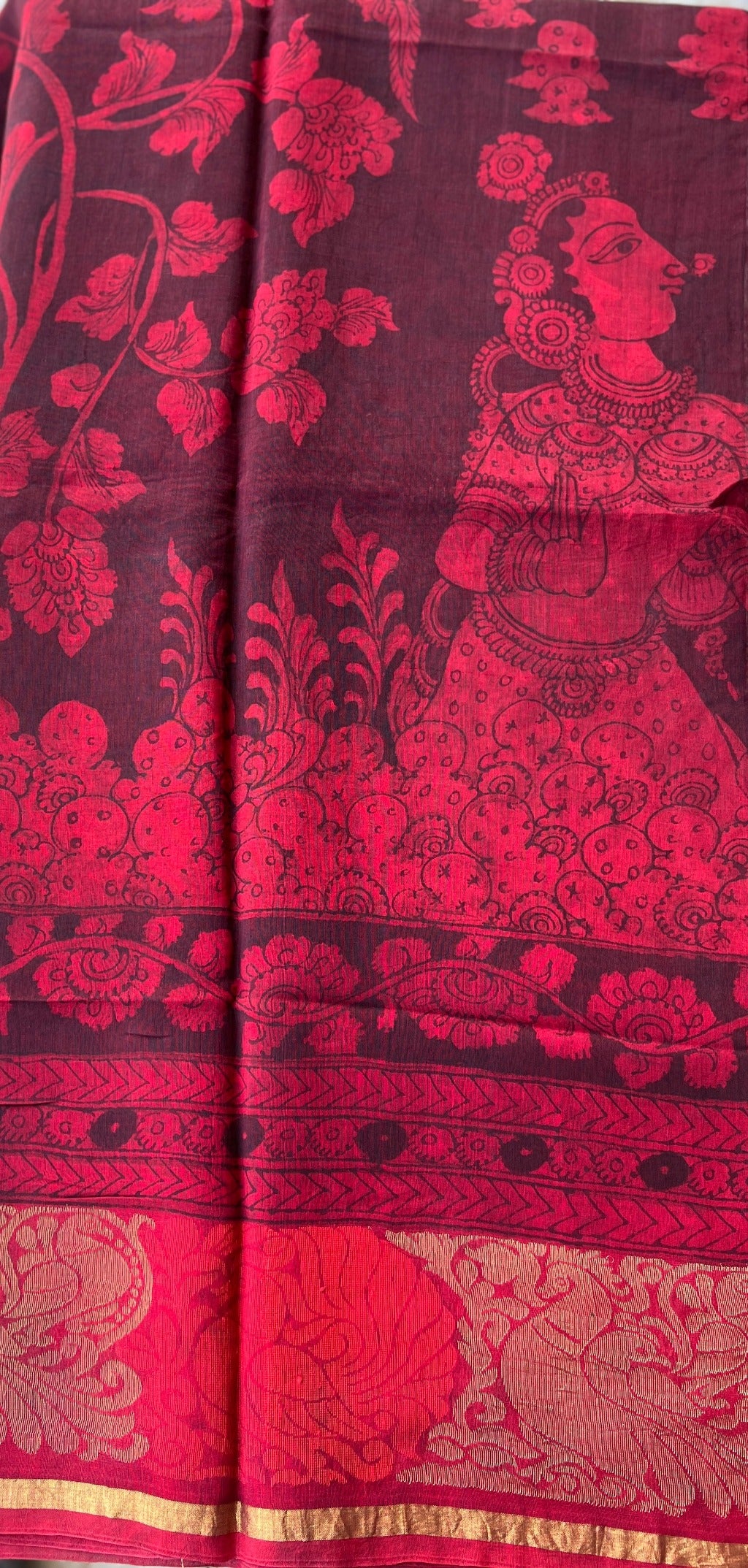 Maheshwari Silk Dupatta (DPT-SL-CR-0028)