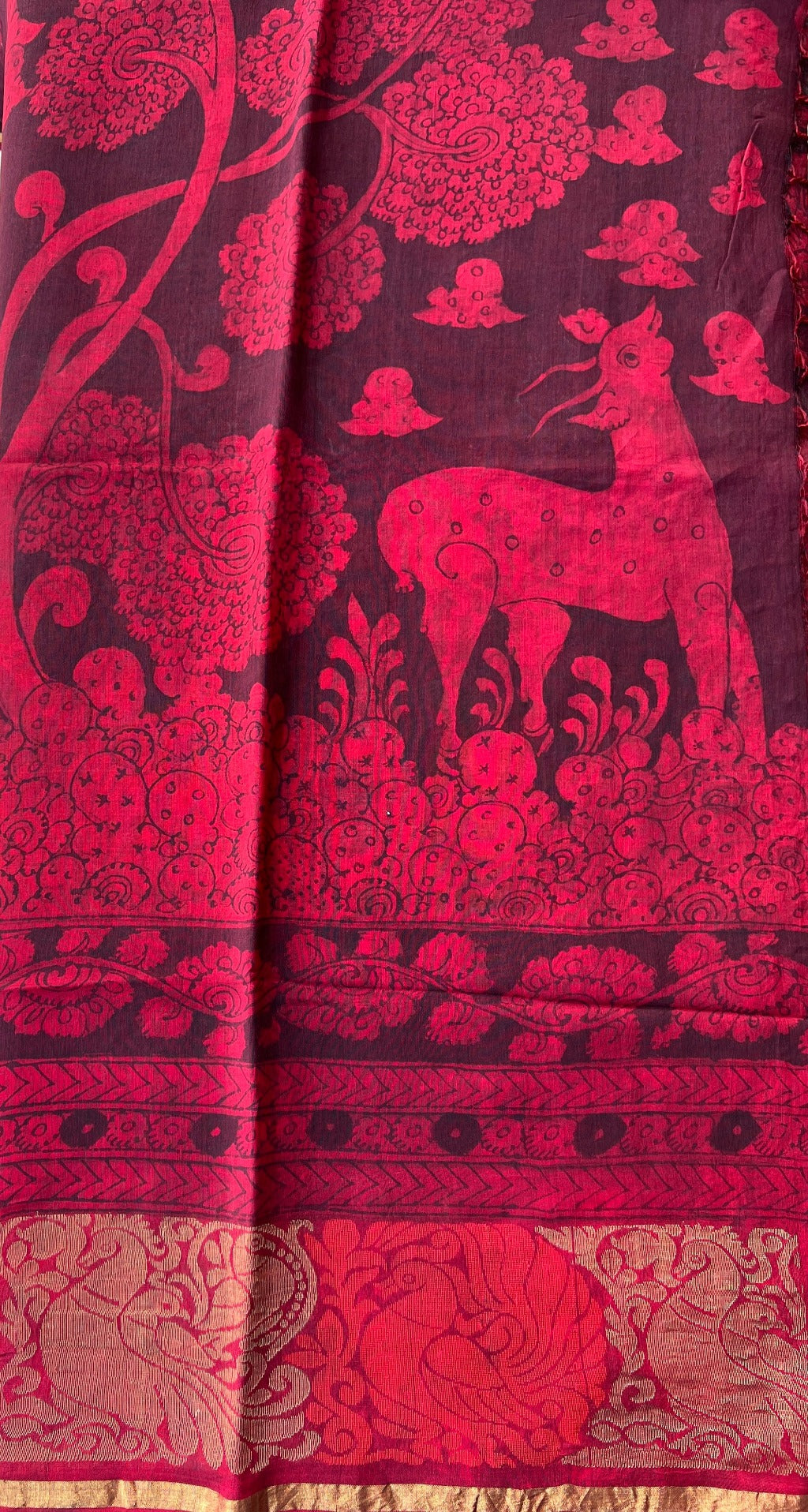 Maheshwari Silk Dupatta (DPT-SL-CR-0028)