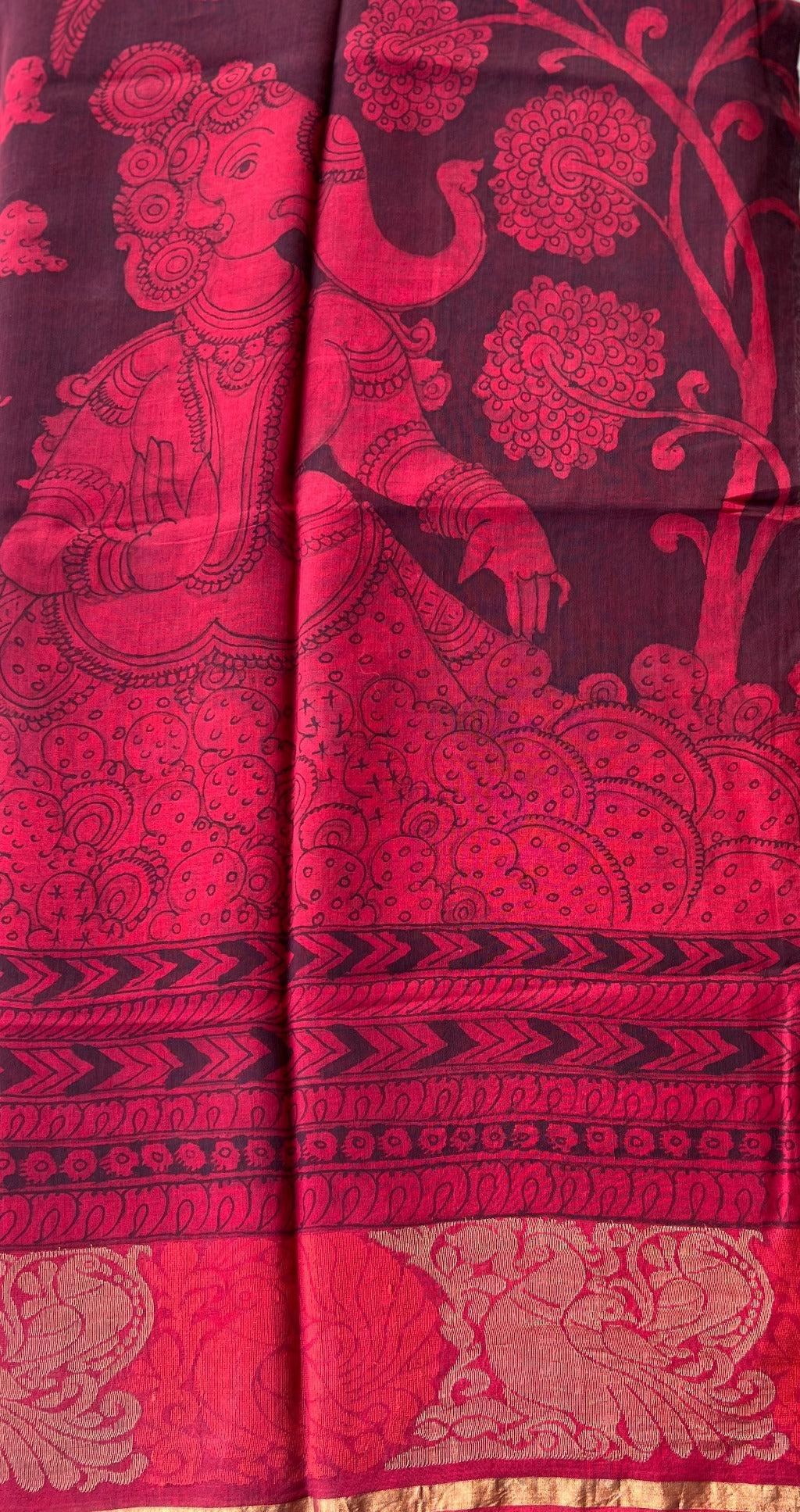 Maheshwari Silk Dupatta (DPT-SL-CR-0030)