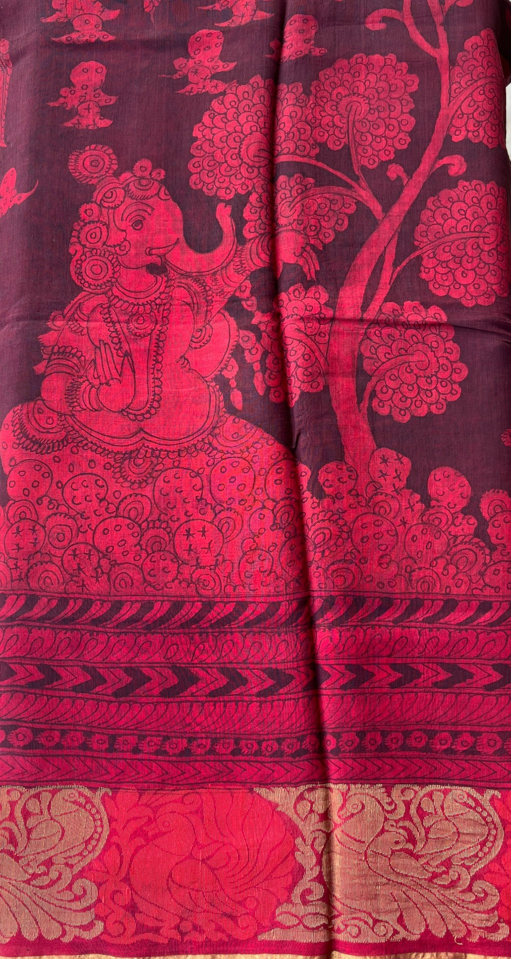 Maheshwari Silk Dupatta (DPT-SL-CR-0032)